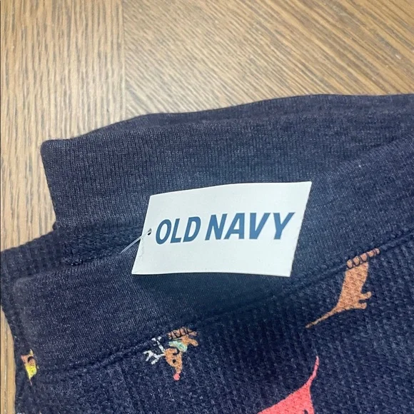 Old Navy Dark Blue Thermal Pajama Pants with Wiener Dog Pattern - Picture 2 of 6